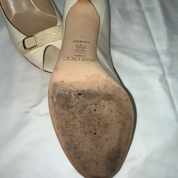 Jimmy Choo high heels! Cream with a gold buckle! - Picture 8 of 15